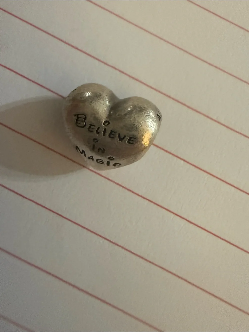 Pandora Disney Silver Heart Charm with Black Motif and Red Heart Minnie&Mickey - Picture 2 of 4